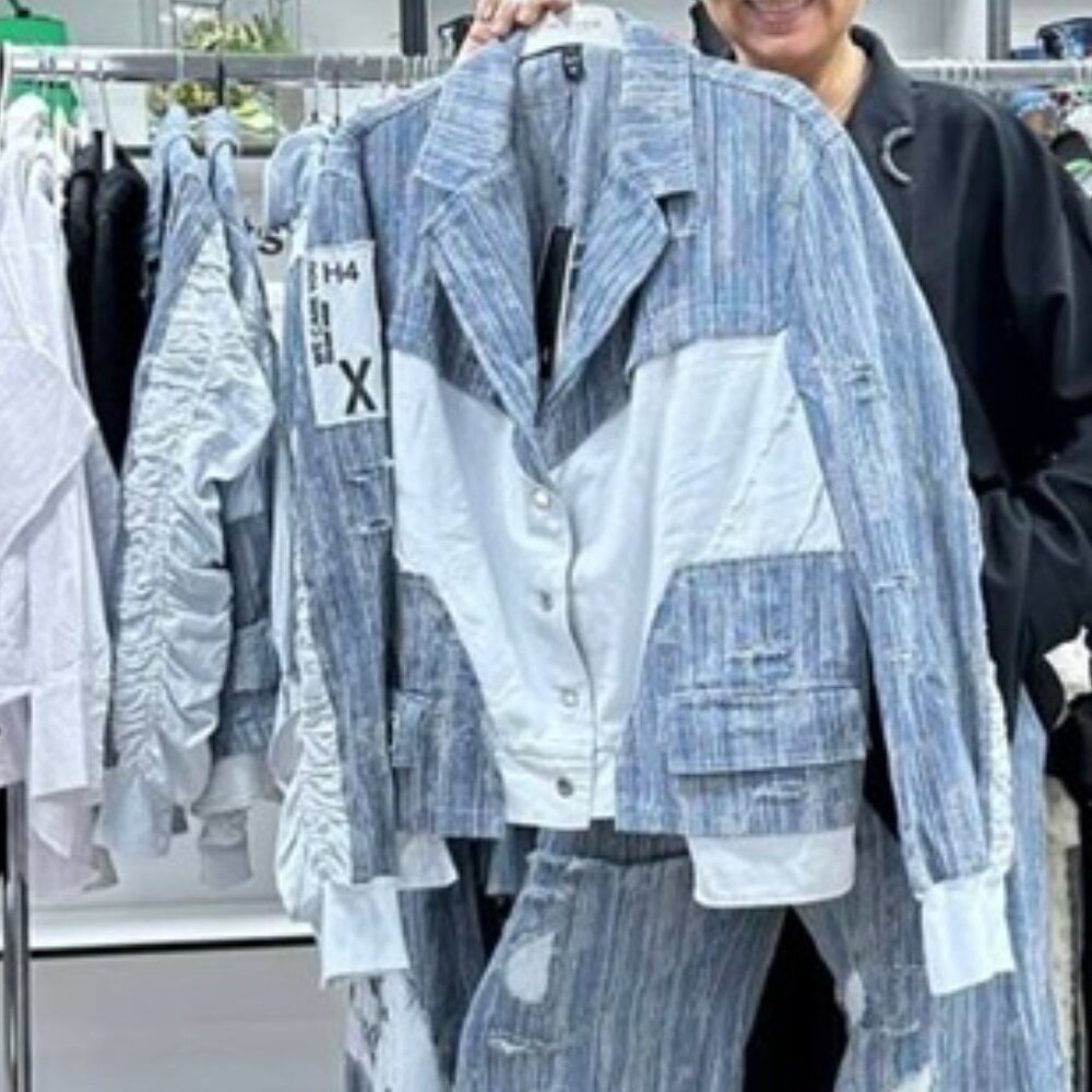 H4 brand new funky denim jacket.